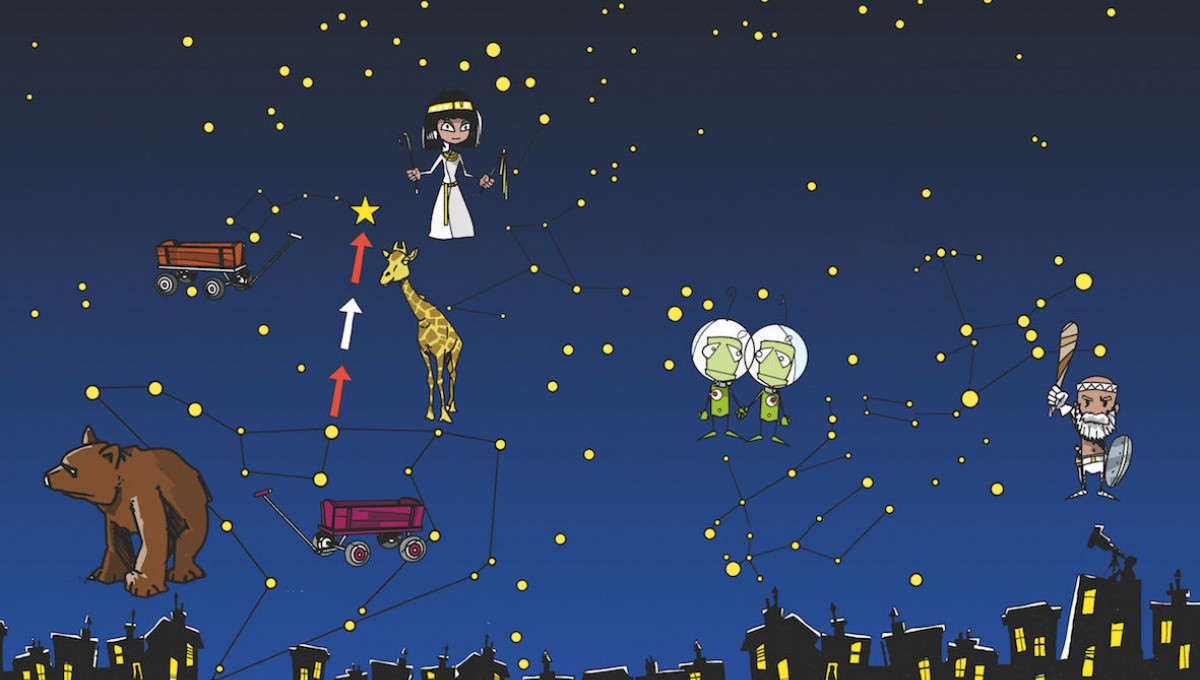 Illustration Sternenhimmel im Winter Illustration Sternenhimmel im Winter