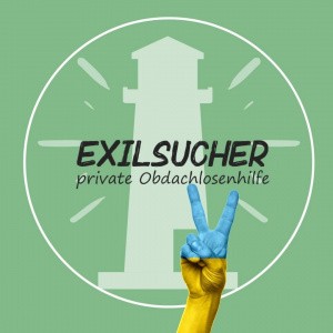 Exilsucher Logo mit Ukrainebezug