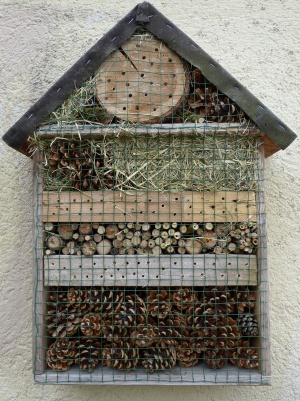 Negativbeispiel für ein selbst gebautes Insektenhotel