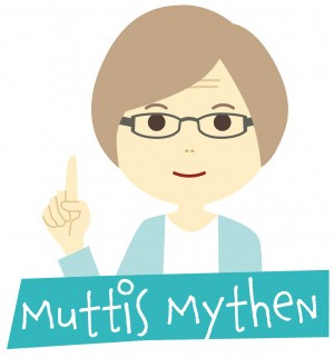 Logo Warum!-Kolume "Muttis Mythen"