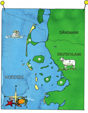 Nordfriesische Inseln auf der Karte