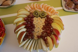 Rohkosteule mit Obst