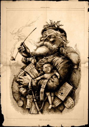 "Merry Old Santa Claus", 1881, von Thomas Nast