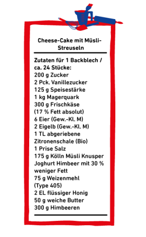 Zutaten für den "Cheesecake"