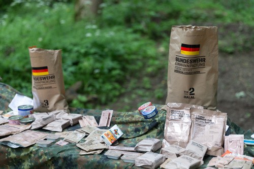 Einmannpackung mit Verpflegung der Bundeswehr