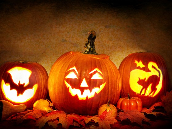 Kürbislaternen / Jack-O-Laternen zu Halloween