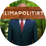 Politiker mit Brett vor dem Kopf: "Klimapolitik?!" Politiker mit Brett vor dem Kopf: "Klimapolitik?!"