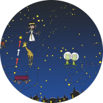 Illustration Sternenhimmel im Winter Illustration Sternenhimmel im Winter