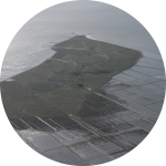 Luftaufnahme der Hallig Nordstrandischmoor Luftaufnahme der Hallig Nordstrandischmoor