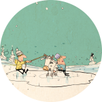 Illustration Kuh vom Eis holen Illustration Kuh vom Eis holen