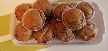 Bananen-Muffins auf Buffet