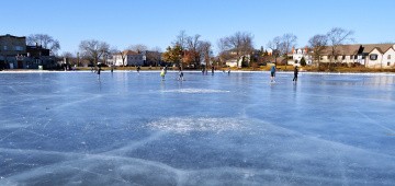 Eislaufen auf dem See