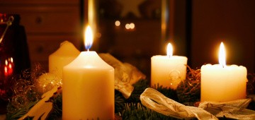 Adventskranz am dritten Advent Adventskranz am dritten Advent