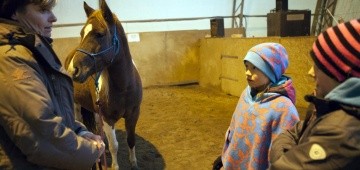 Imke Jürgensen, Pony Holly und die Kinder Lina und Paula