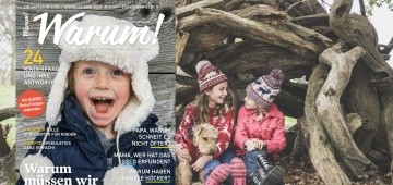 Warum!-Ausgabe 4/2016 auf winterlichem Hintergrund Warum!-Ausgabe 4/2016 auf winterlichem Hintergrund
