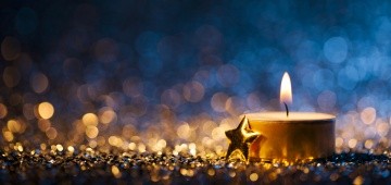 Weihnachtliche Kerze